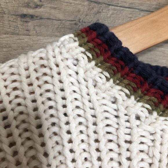 Vintage Chunky Knit Cottagecore Fisherman Crewneck Sweater Medium - Picture 5 of 13